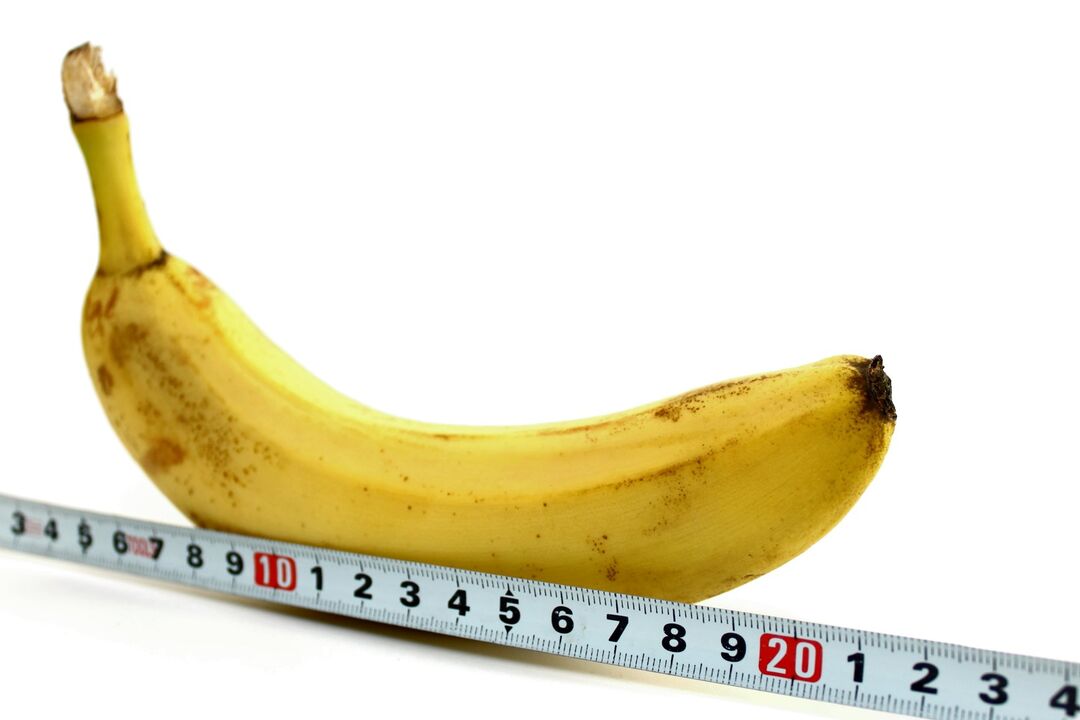 Die Größe des Penis am Beispiel einer Banane